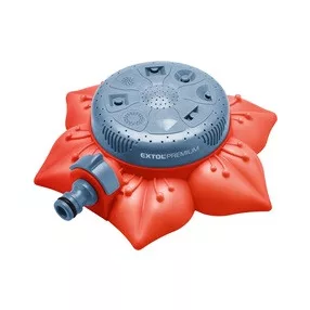   EXTOL PREMIUM locsoló, virág alakú talapzat, 8 funkciós, műanyag; kuplung csatlakozóval