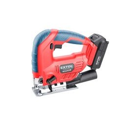   EXTOL akkus dekopírfűrészgép, Share20V, 20V, Li-ion, 1db akku, 1db töltő, 2000 mAh
