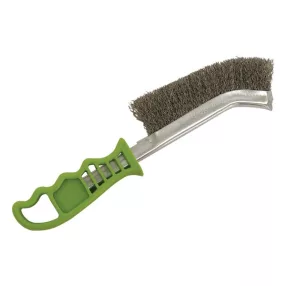   EXTOL CRAFT drótkefe hajlított, műanyag nyél; rozsdamentes acél, 24cm, 30mm szálhossz